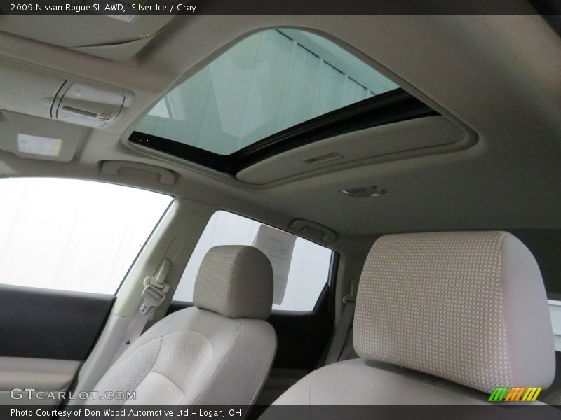 Silver Ice / Gray 2009 Nissan Rogue SL AWD