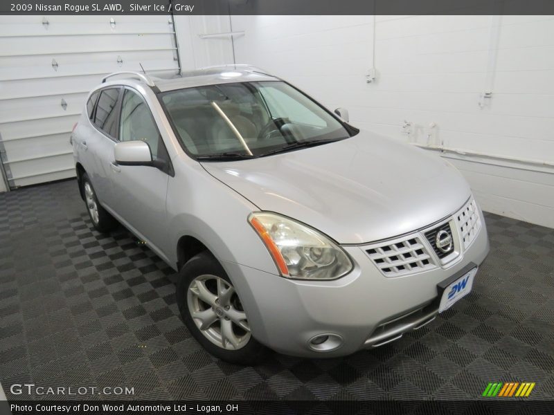 Silver Ice / Gray 2009 Nissan Rogue SL AWD