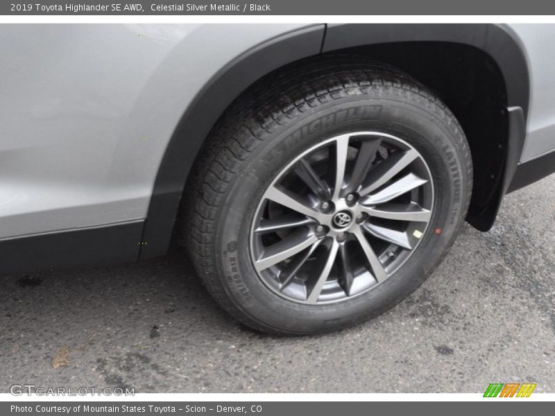 Celestial Silver Metallic / Black 2019 Toyota Highlander SE AWD