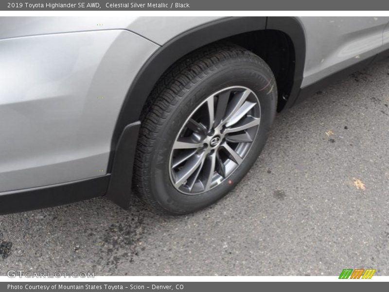 Celestial Silver Metallic / Black 2019 Toyota Highlander SE AWD