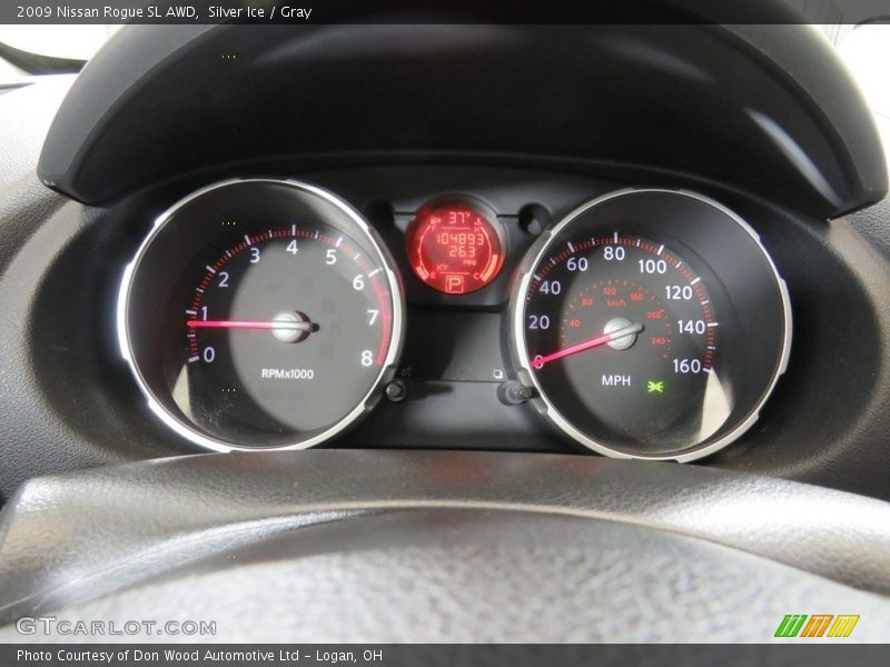 Silver Ice / Gray 2009 Nissan Rogue SL AWD