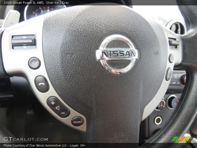 Silver Ice / Gray 2009 Nissan Rogue SL AWD