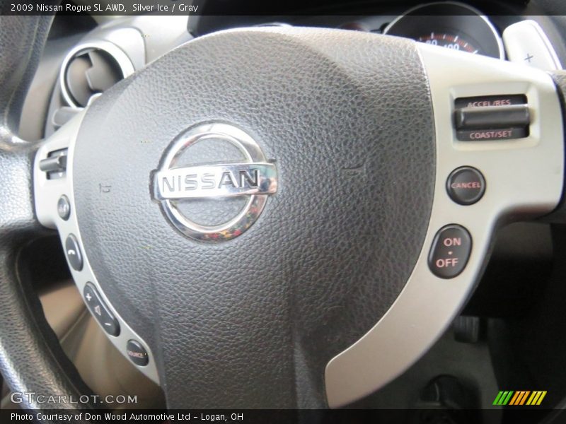 Silver Ice / Gray 2009 Nissan Rogue SL AWD