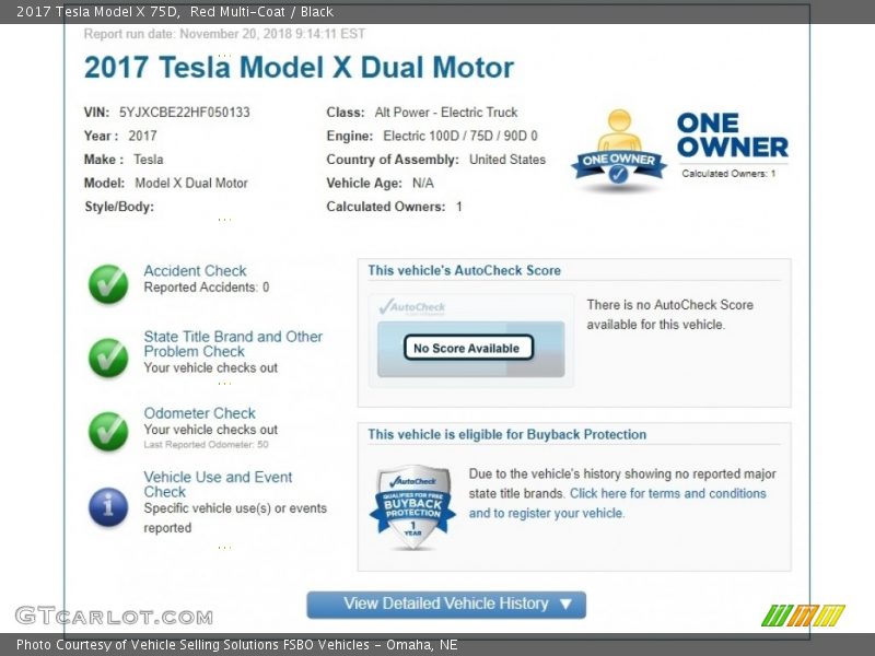 Red Multi-Coat / Black 2017 Tesla Model X 75D