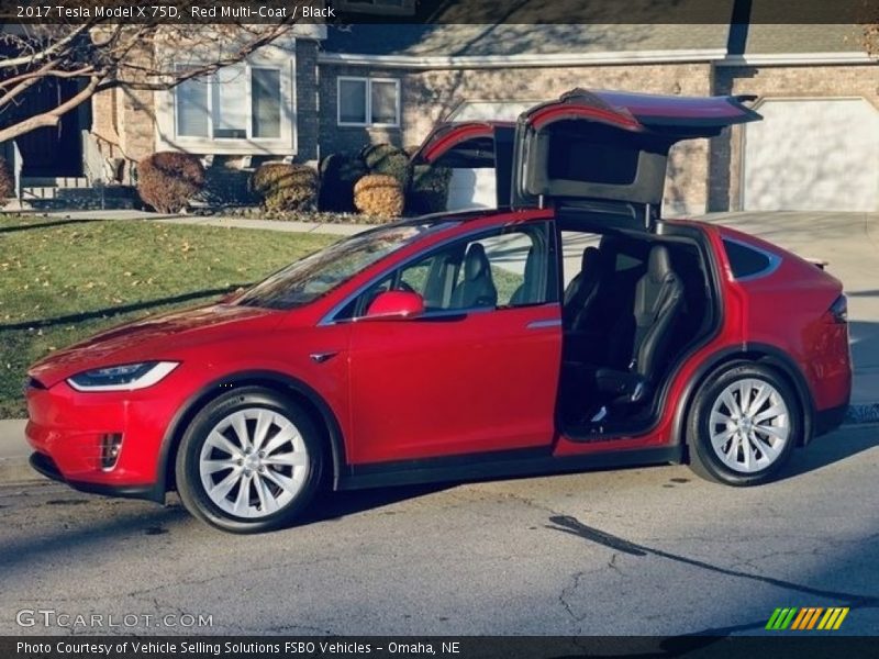 Red Multi-Coat / Black 2017 Tesla Model X 75D