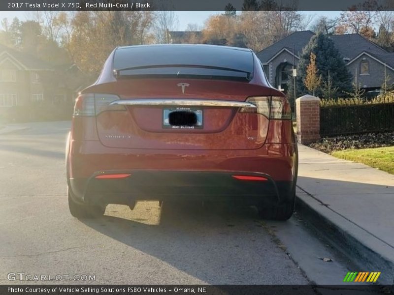 Red Multi-Coat / Black 2017 Tesla Model X 75D