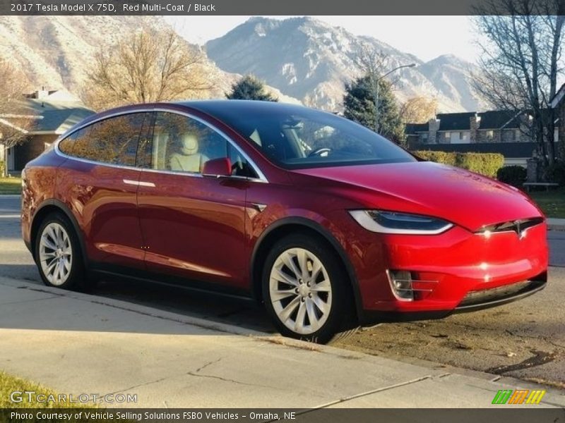 Red Multi-Coat / Black 2017 Tesla Model X 75D