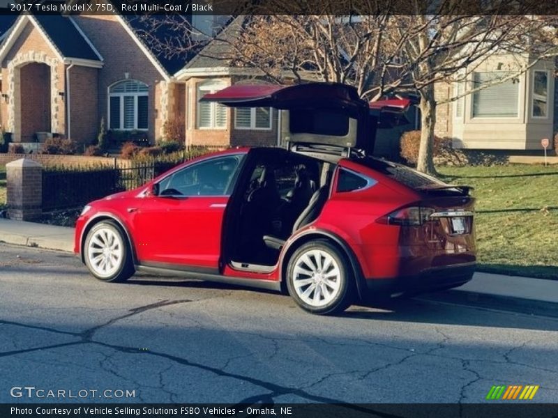 Red Multi-Coat / Black 2017 Tesla Model X 75D