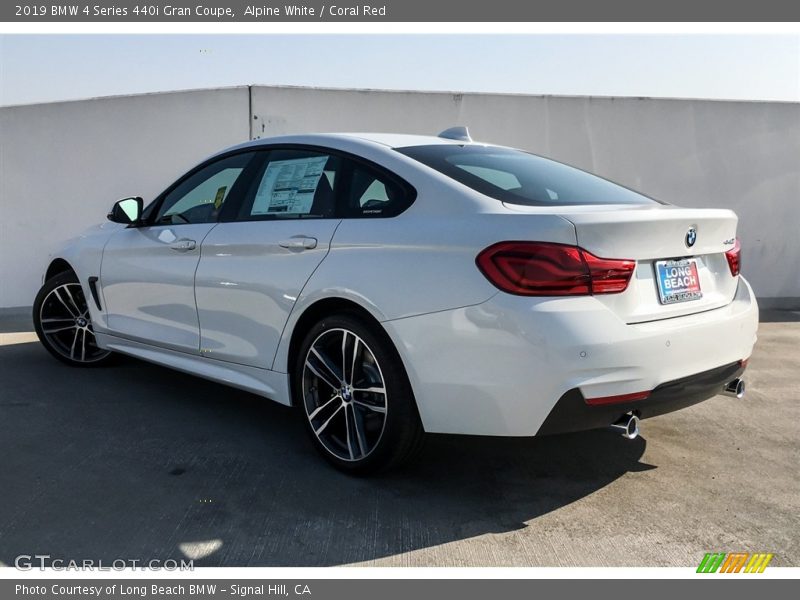 Alpine White / Coral Red 2019 BMW 4 Series 440i Gran Coupe