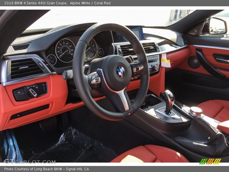Alpine White / Coral Red 2019 BMW 4 Series 440i Gran Coupe