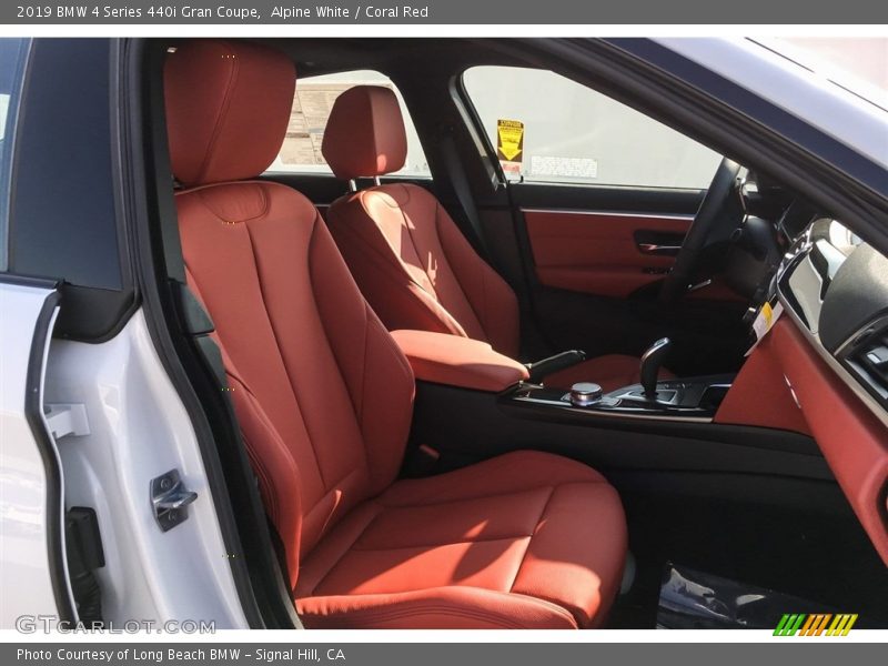 Alpine White / Coral Red 2019 BMW 4 Series 440i Gran Coupe