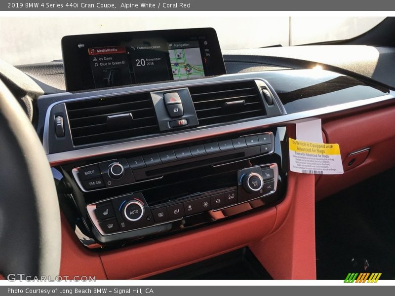 Alpine White / Coral Red 2019 BMW 4 Series 440i Gran Coupe