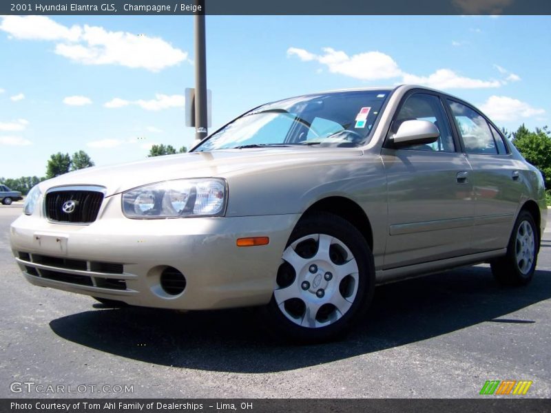 Champagne / Beige 2001 Hyundai Elantra GLS