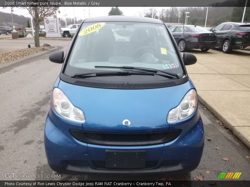 Blue Metallic / Grey 2008 Smart fortwo pure coupe