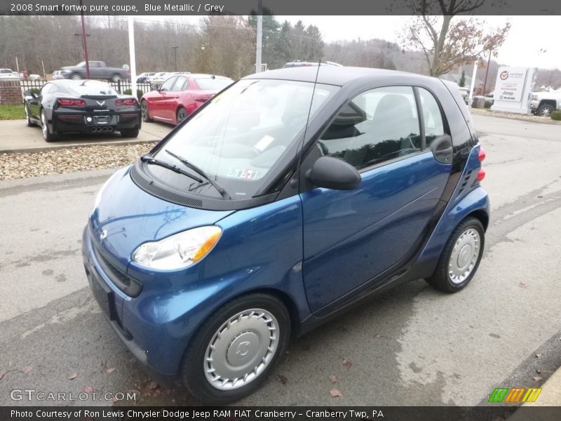 Blue Metallic / Grey 2008 Smart fortwo pure coupe
