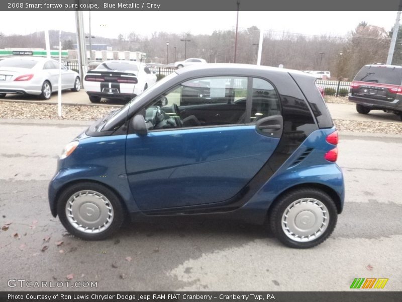 Blue Metallic / Grey 2008 Smart fortwo pure coupe