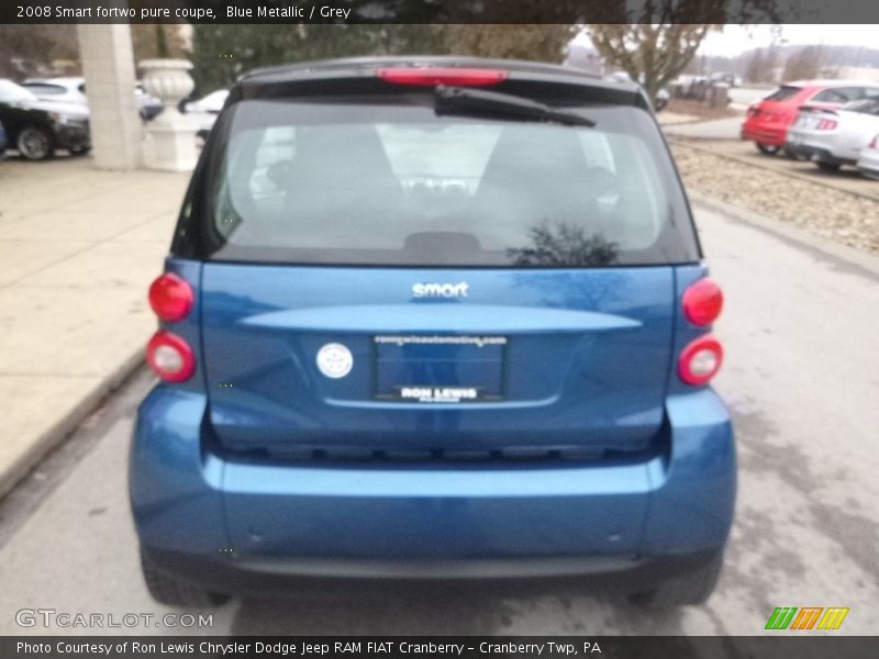 Blue Metallic / Grey 2008 Smart fortwo pure coupe