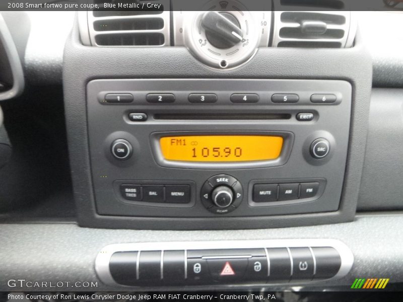 Blue Metallic / Grey 2008 Smart fortwo pure coupe