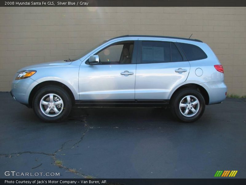 Silver Blue / Gray 2008 Hyundai Santa Fe GLS