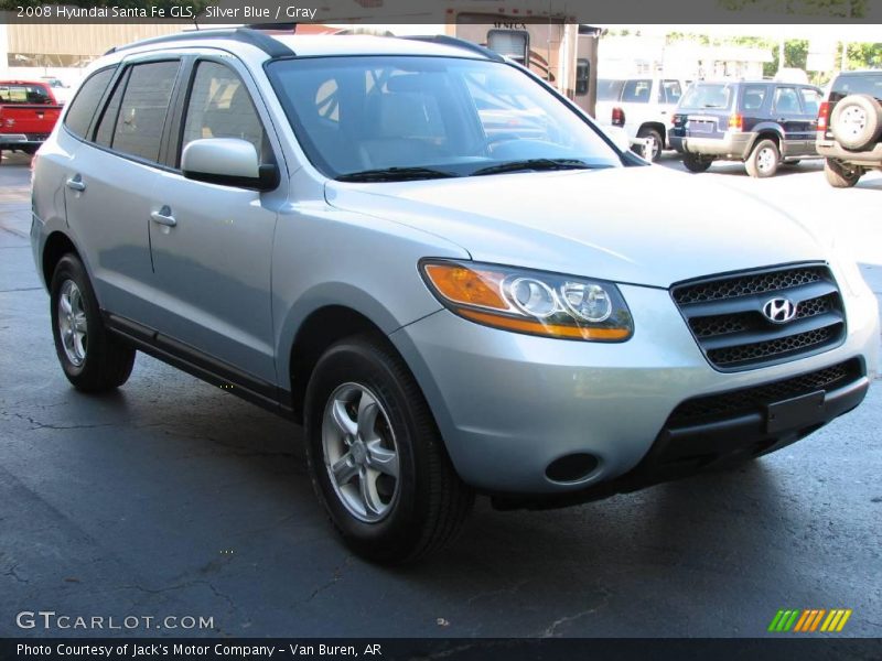 Silver Blue / Gray 2008 Hyundai Santa Fe GLS