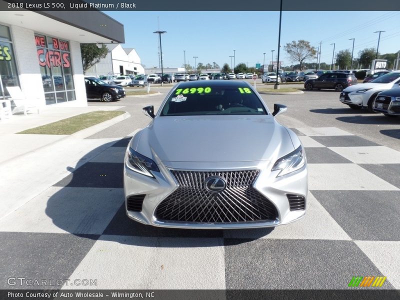 Liquid Platinum / Black 2018 Lexus LS 500