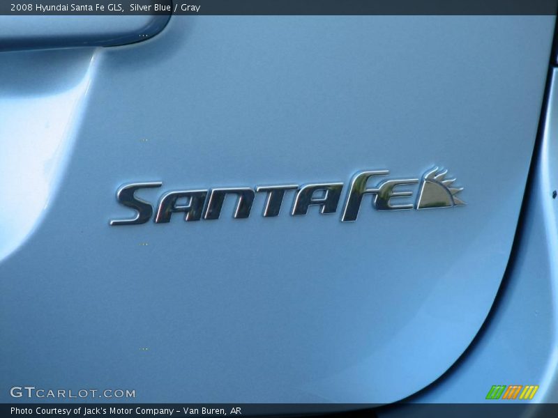 Silver Blue / Gray 2008 Hyundai Santa Fe GLS