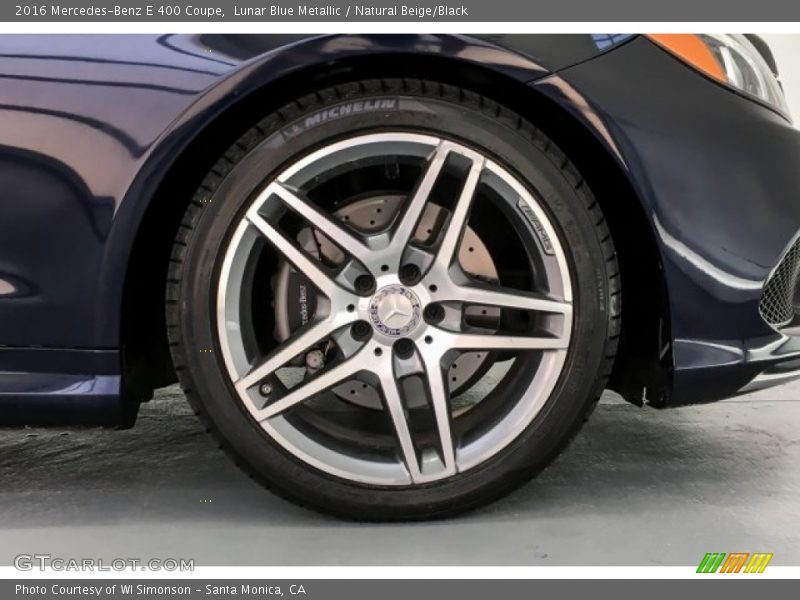 Lunar Blue Metallic / Natural Beige/Black 2016 Mercedes-Benz E 400 Coupe