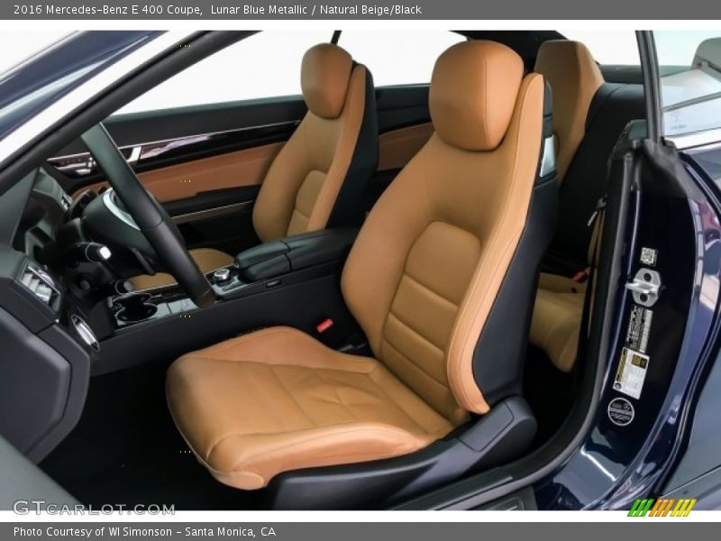 Lunar Blue Metallic / Natural Beige/Black 2016 Mercedes-Benz E 400 Coupe