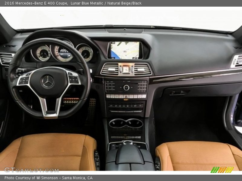 Lunar Blue Metallic / Natural Beige/Black 2016 Mercedes-Benz E 400 Coupe