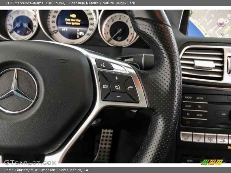 Lunar Blue Metallic / Natural Beige/Black 2016 Mercedes-Benz E 400 Coupe