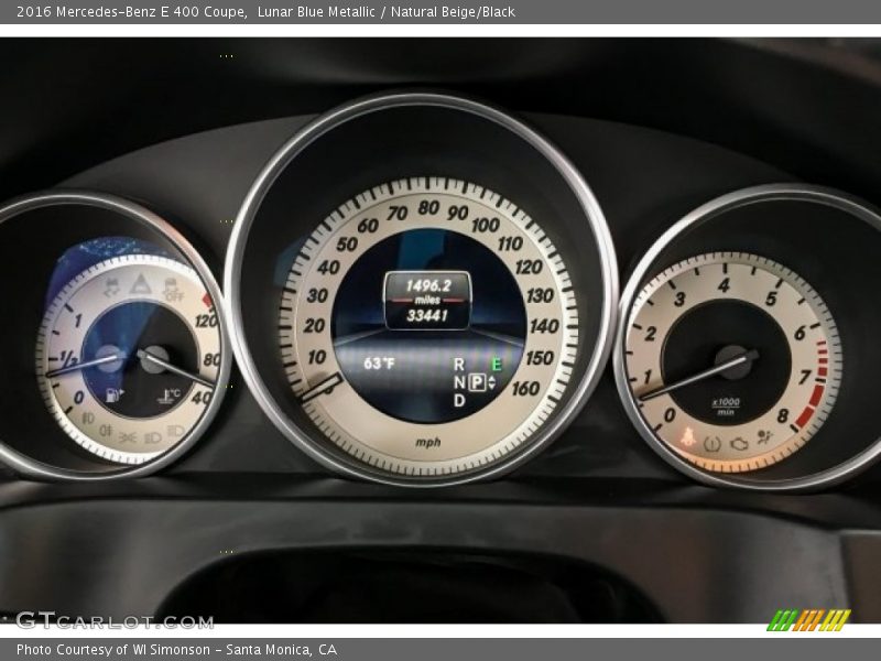 Lunar Blue Metallic / Natural Beige/Black 2016 Mercedes-Benz E 400 Coupe