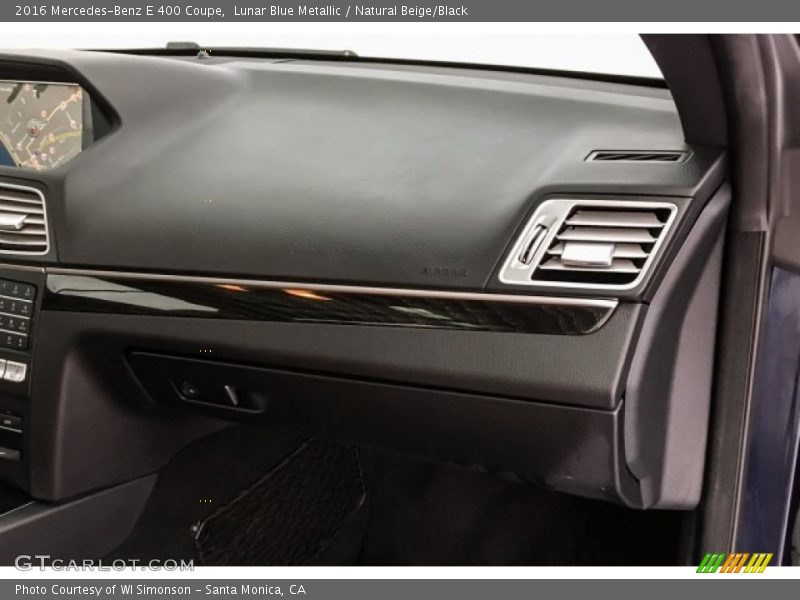 Lunar Blue Metallic / Natural Beige/Black 2016 Mercedes-Benz E 400 Coupe