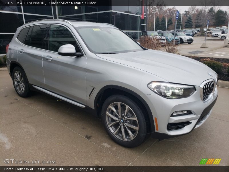 Glacier Silver Metallic / Black 2019 BMW X3 xDrive30i