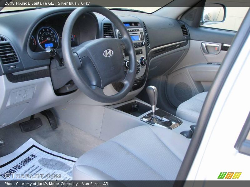 Silver Blue / Gray 2008 Hyundai Santa Fe GLS