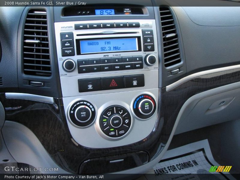 Silver Blue / Gray 2008 Hyundai Santa Fe GLS