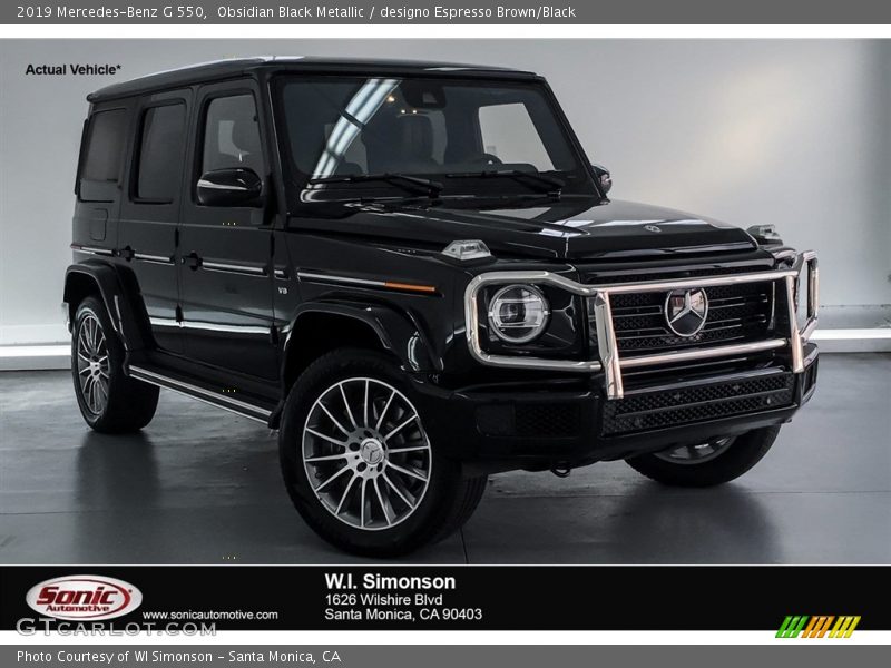 Obsidian Black Metallic / designo Espresso Brown/Black 2019 Mercedes-Benz G 550