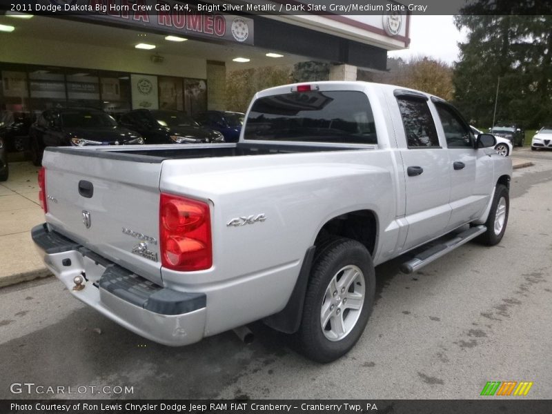 Bright Silver Metallic / Dark Slate Gray/Medium Slate Gray 2011 Dodge Dakota Big Horn Crew Cab 4x4
