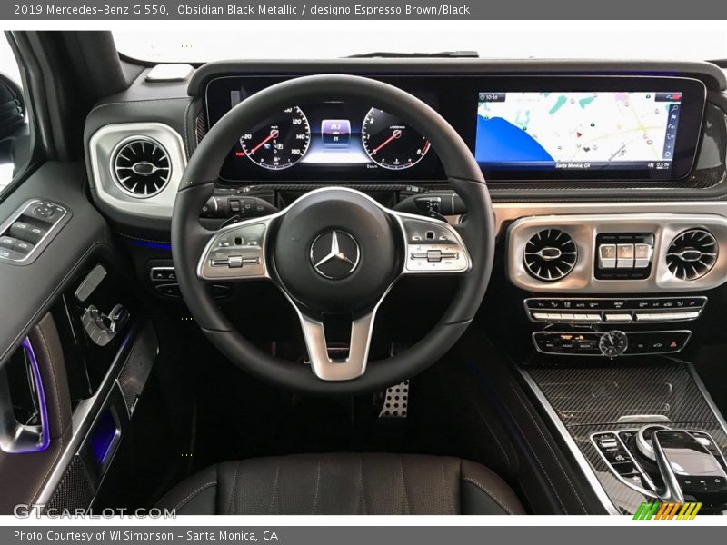 Obsidian Black Metallic / designo Espresso Brown/Black 2019 Mercedes-Benz G 550