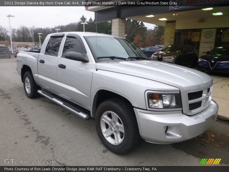 Bright Silver Metallic / Dark Slate Gray/Medium Slate Gray 2011 Dodge Dakota Big Horn Crew Cab 4x4
