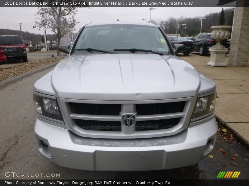 Bright Silver Metallic / Dark Slate Gray/Medium Slate Gray 2011 Dodge Dakota Big Horn Crew Cab 4x4