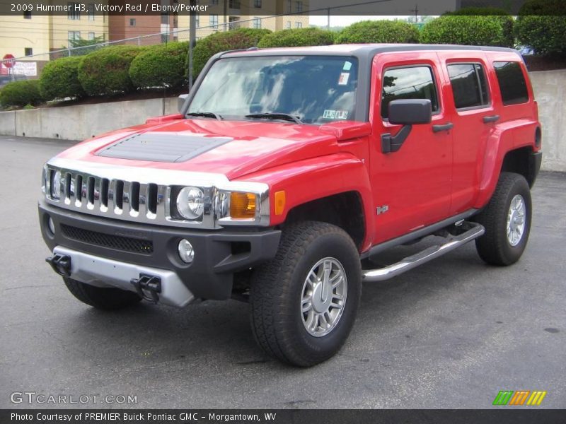 Victory Red / Ebony/Pewter 2009 Hummer H3