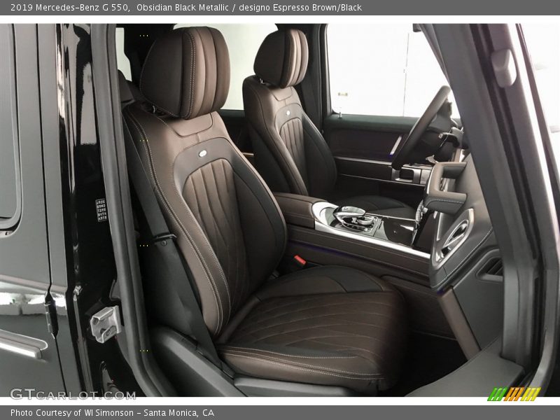 Obsidian Black Metallic / designo Espresso Brown/Black 2019 Mercedes-Benz G 550