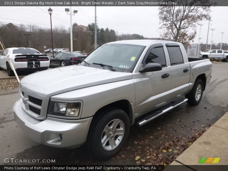 Bright Silver Metallic / Dark Slate Gray/Medium Slate Gray 2011 Dodge Dakota Big Horn Crew Cab 4x4