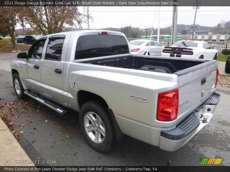 Bright Silver Metallic / Dark Slate Gray/Medium Slate Gray 2011 Dodge Dakota Big Horn Crew Cab 4x4