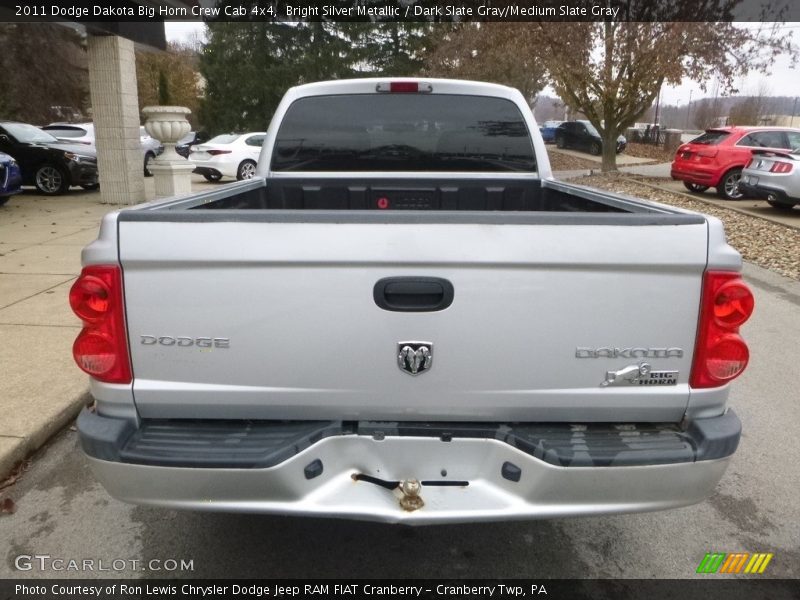 Bright Silver Metallic / Dark Slate Gray/Medium Slate Gray 2011 Dodge Dakota Big Horn Crew Cab 4x4
