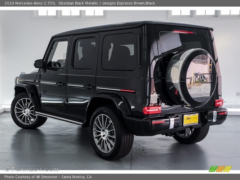 Obsidian Black Metallic / designo Espresso Brown/Black 2019 Mercedes-Benz G 550