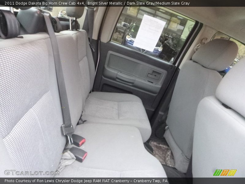 Bright Silver Metallic / Dark Slate Gray/Medium Slate Gray 2011 Dodge Dakota Big Horn Crew Cab 4x4