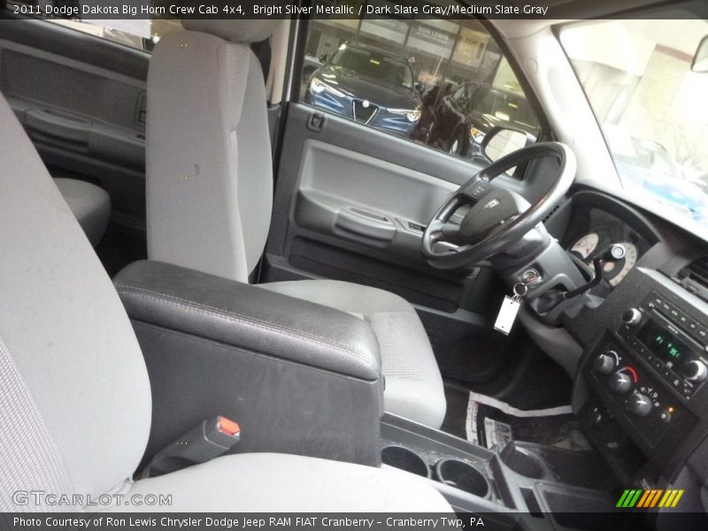 Bright Silver Metallic / Dark Slate Gray/Medium Slate Gray 2011 Dodge Dakota Big Horn Crew Cab 4x4