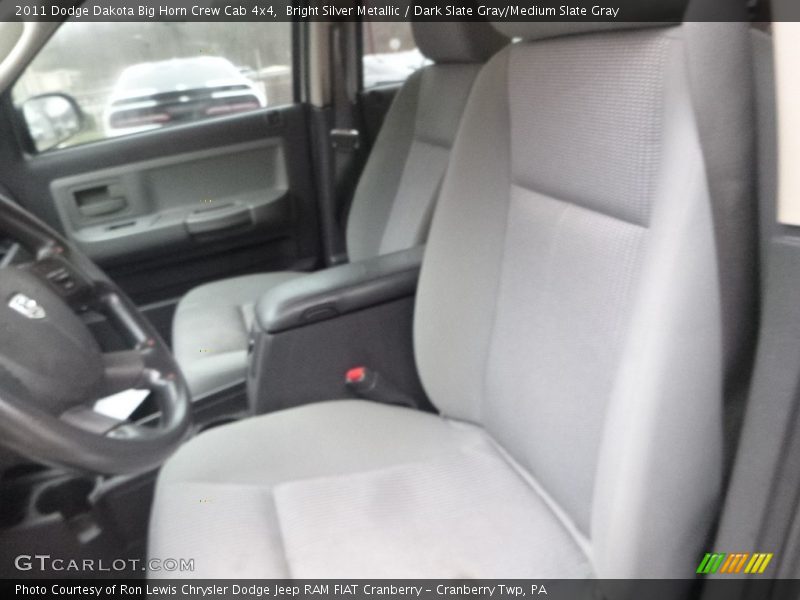 Bright Silver Metallic / Dark Slate Gray/Medium Slate Gray 2011 Dodge Dakota Big Horn Crew Cab 4x4