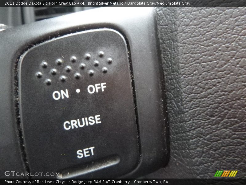 Bright Silver Metallic / Dark Slate Gray/Medium Slate Gray 2011 Dodge Dakota Big Horn Crew Cab 4x4